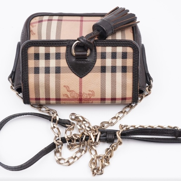 BURBERRY Haymarket Check Mini Tassel
Crossbody Bag - Picture 8 of 14